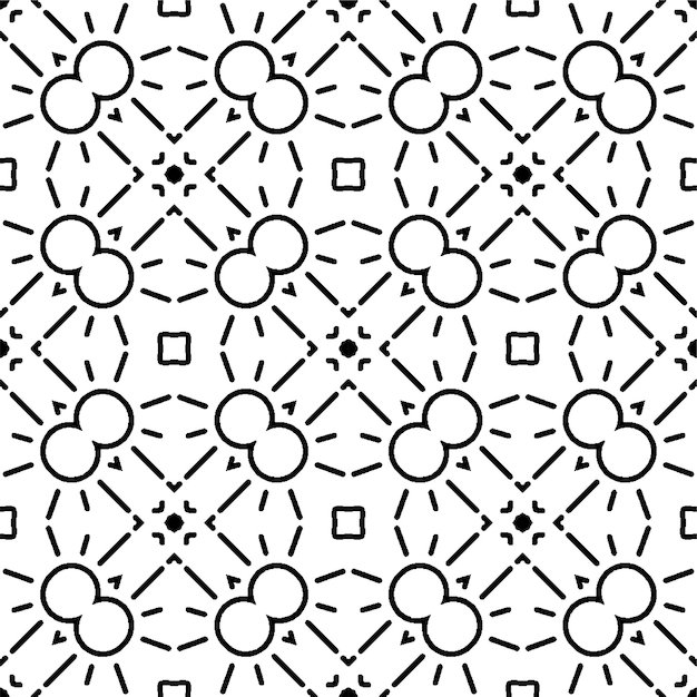 Черно-белый узор Два цвета бесшовный батик готовы к печати