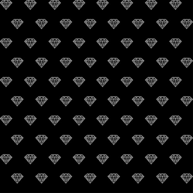 Черно-белый узор с бриллиантами