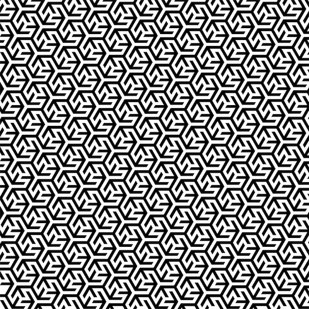 Black and white pattern with a geometric pattern.