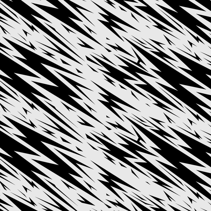 Vector black and white pattern with lightning