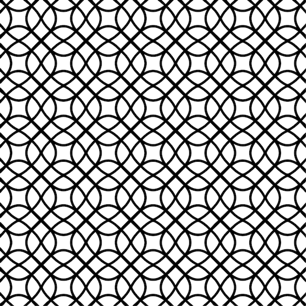 Black and white pattern with round and triangular elements