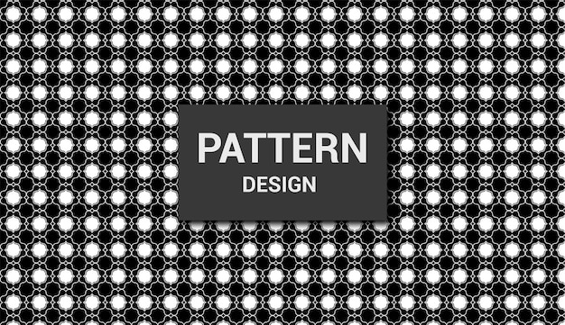 Vector a black and white pattern with the words pattern design.