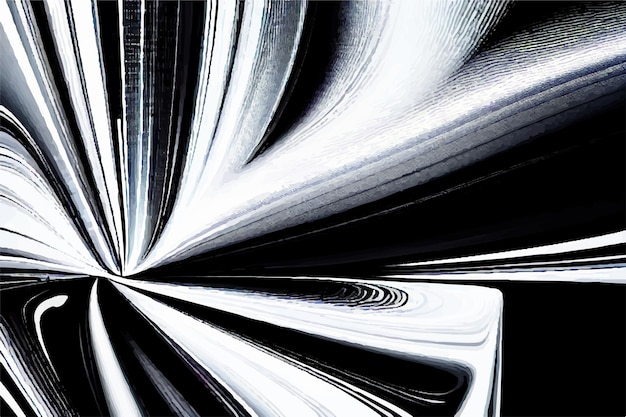 Vector a black and white photo of a black and white image of a silver metallic object