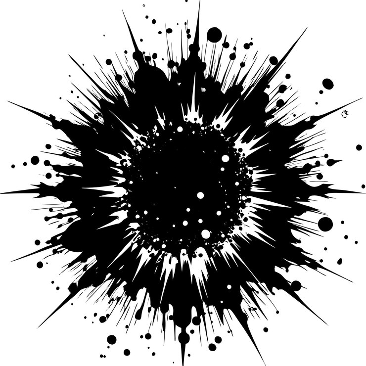Vector a black and white photo of a circle with the word quot b quot on it