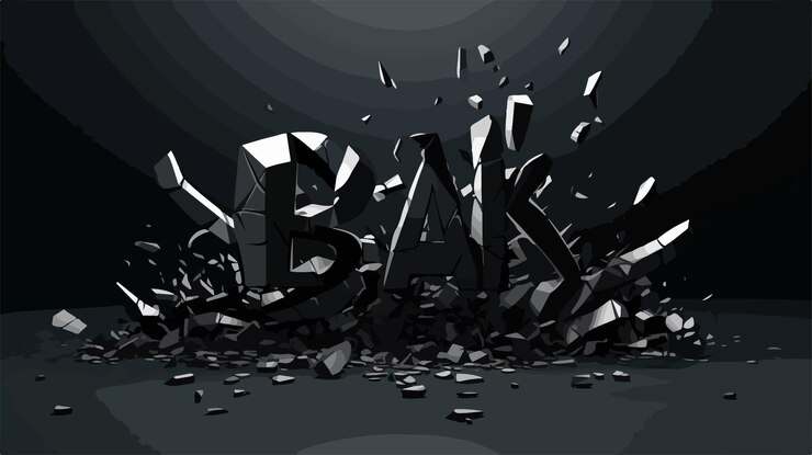Vector a black and white photo of a pile of broken pieces