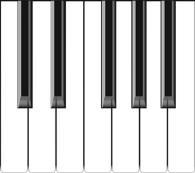 Black and white piano keys taken musical instrument keyboard