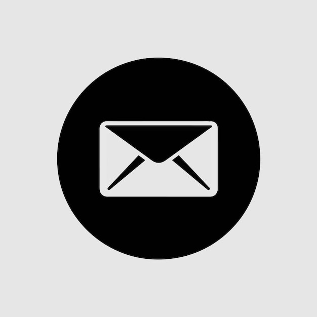 a black and white picture of an envelope with a letter in it
