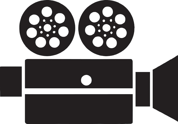 Vector a black and white picture of a movie reel.