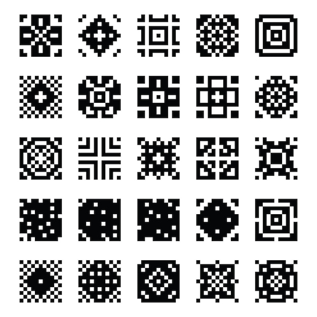 Черно-белый рисунок пикселей