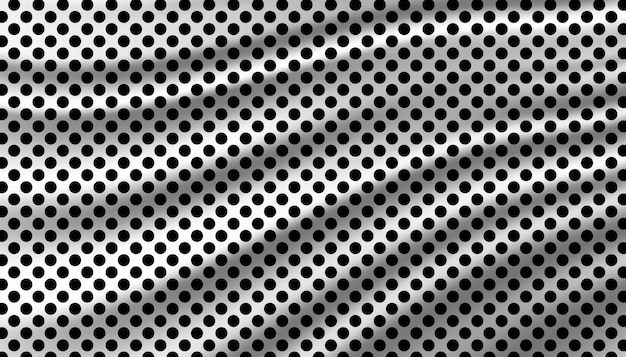 Black and white polkadot background template.