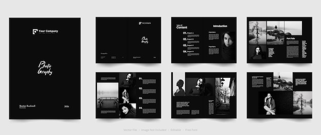 A black and white presentation for a company called the brand.