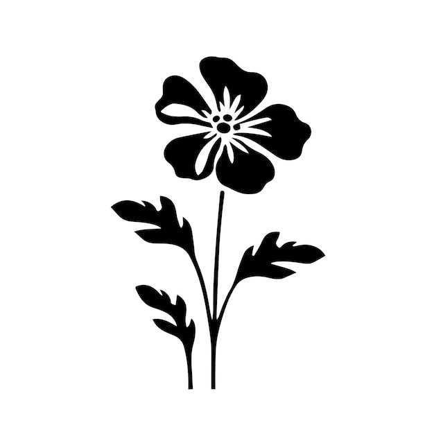 A black and white of primrose Vector