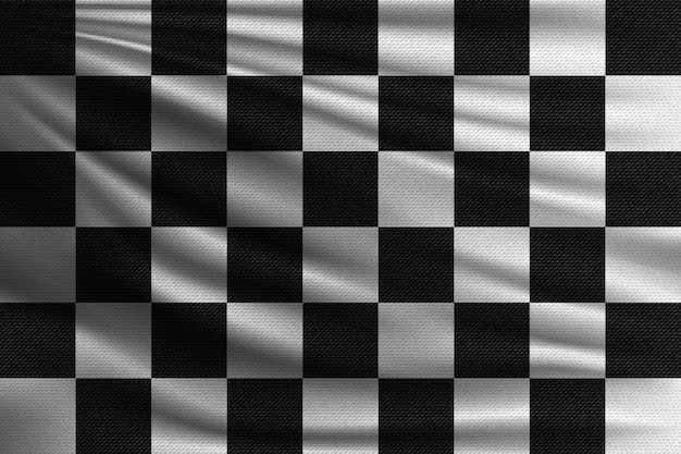 Black and white racing flag.