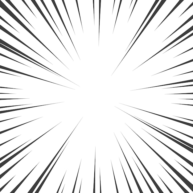 Black and white radial explosion lines manga speed frame superhero action