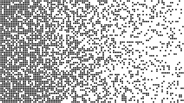 Vector black and white random pixels pattern shuffled pixels texture background classic pixel art vector illustration