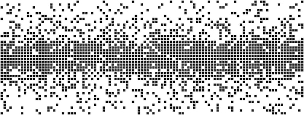 Black and White Random Pixels Pattern Shuffled pixels texture background Classic Pixel Art Vector Illustration