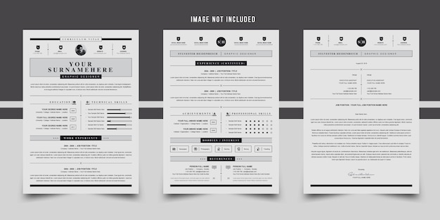 Black & white resume