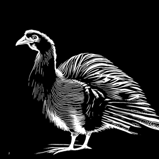 black and white rooster