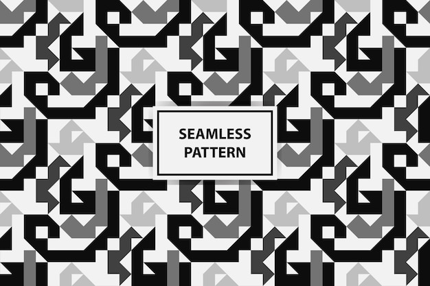 black and white seamless abstract geometric pattern