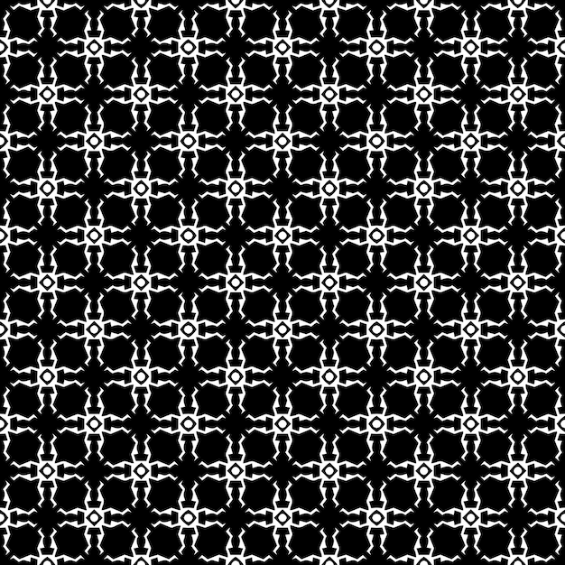 Black and white seamless abstract pattern Background and backdrop Grayscale ornamental design Mosaic ornaments Vector graphic illustration EPS10