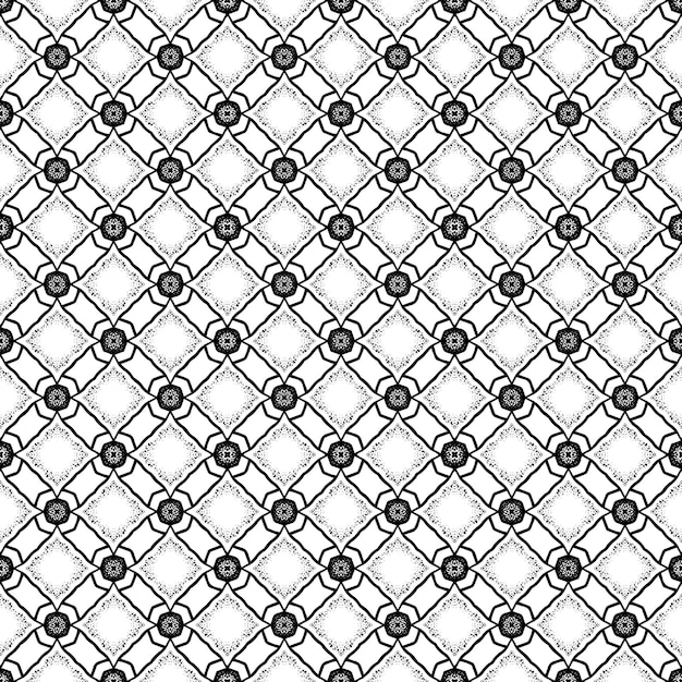 黒と白のシームレスな抽象パターン背景と背景グレースケール装飾デザイン モザイク装飾ベクトル グラフィック イラスト EPS10