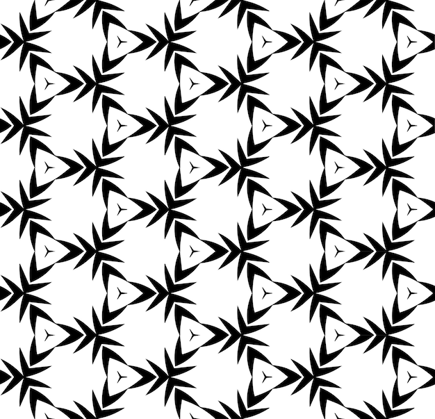 흑백 원활한 추상 패턴 배경 및 배경 회색조 장식 디자인 모자이크 장식품 벡터 그래픽 일러스트 EPS10