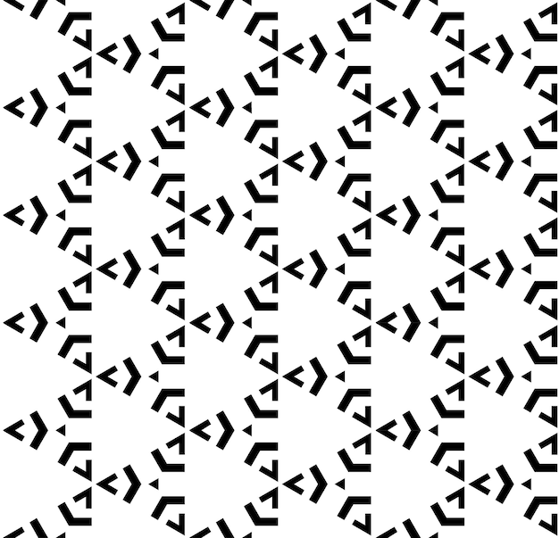 Черно-белый бесшовный абстрактный рисунок Фон и фон Серый декоративный дизайн Мозаичные орнаменты Векторная графическая иллюстрация EPS10