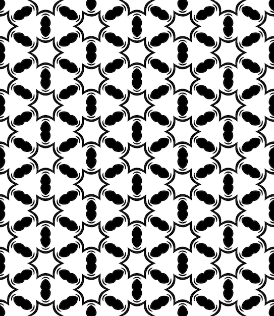 Vector black and white seamless abstract pattern background and backdrop grayscale ornamental design mosaic ornaments vector graphic illustration eps10