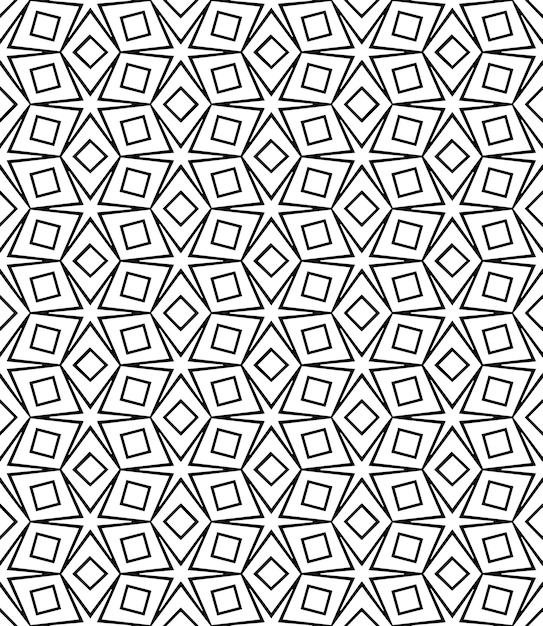 Black and white seamless abstract pattern Background and backdrop Grayscale ornamental design Mosaic ornaments Vector graphic illustration EPS10