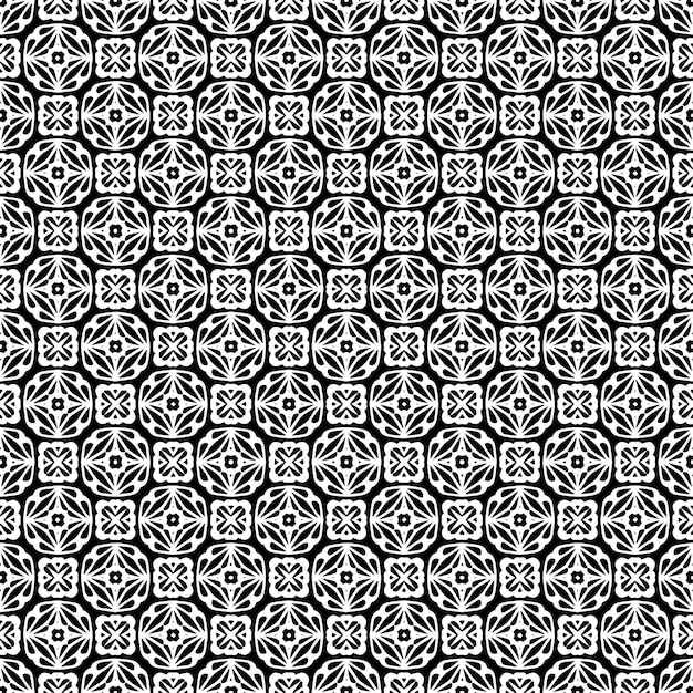 Black and white seamless abstract pattern Background and backdrop Grayscale ornamental design Mosaic ornaments Vector graphic illustration EPS10