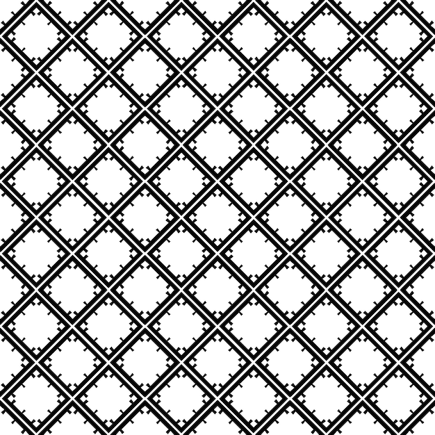 Black and white seamless abstract pattern Background and backdrop Grayscale ornamental design Mosaic ornaments Vector graphic illustration EPS10