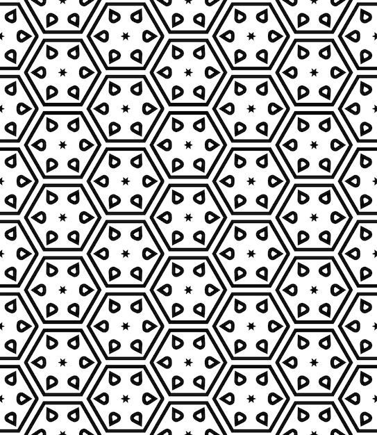 Vector black and white seamless abstract pattern background and backdrop grayscale ornamental design mosaic ornaments vector graphic illustration eps10