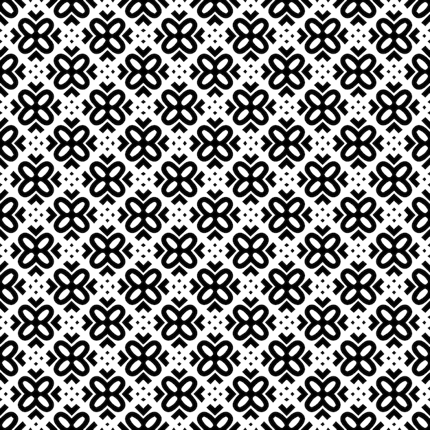 Black and white seamless abstract pattern Background and backdrop Grayscale ornamental design Mosaic ornaments Vector graphic illustration EPS10