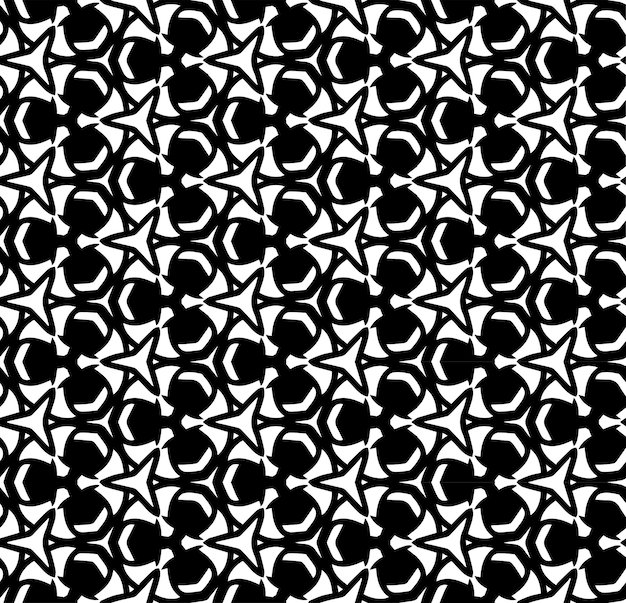 Black and white seamless abstract pattern Background and backdrop Grayscale ornamental design Mosaic ornaments Vector graphic illustration