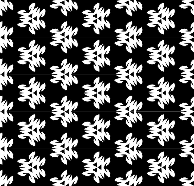 Черно-белый бесшовный абстрактный узор Фон и фон Орнаментальный дизайн в оттенках серого Мозаичные орнаменты Векторная графическая иллюстрация