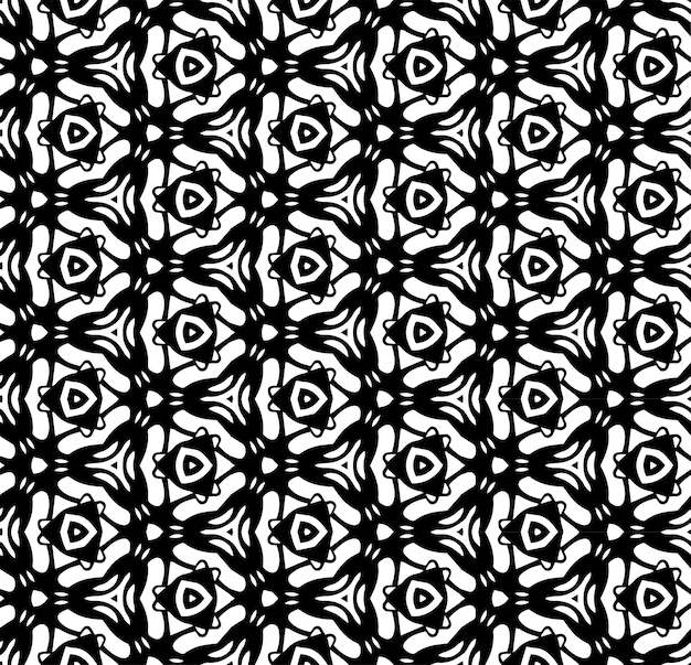 black and white seamless abstract pattern background and backdrop grayscale ornamental design mosaic ornaments vector graphic illustration
