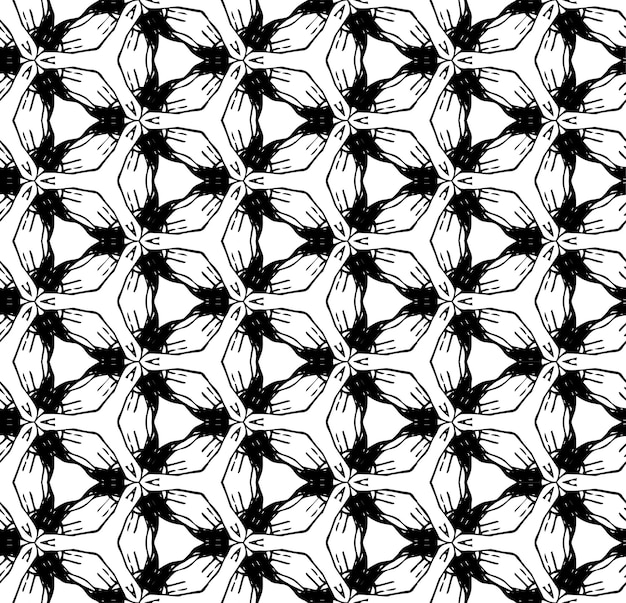 Black and white seamless abstract pattern background and backdrop grayscale ornamental design mosaic ornaments vector graphic illustration