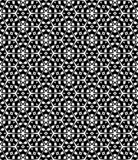 Black and white seamless abstract pattern Background and backdrop Grayscale ornamental design