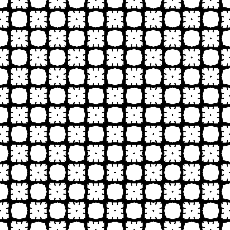 Vector black and white seamless abstract pattern background and backdrop grayscale ornamental design