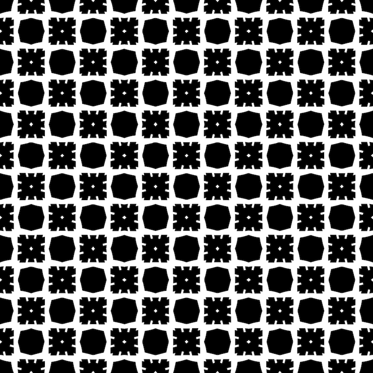 Vector black and white seamless abstract pattern background and backdrop grayscale ornamental design