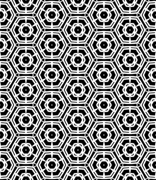Vector black and white seamless abstract pattern background and backdrop grayscale ornamental design