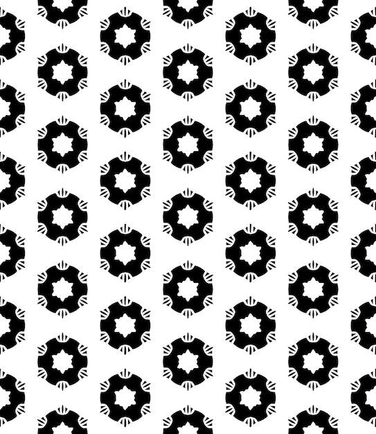 Black and white seamless abstract pattern Background and backdrop Grayscale ornamental design