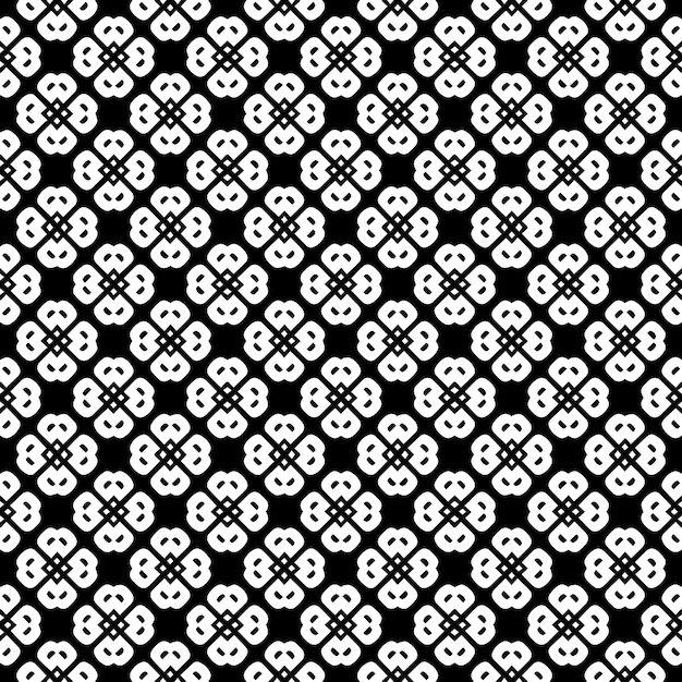 黒と白のシームレスな抽象的なパターンの背景と背景 グレースケールの装飾デザイン
