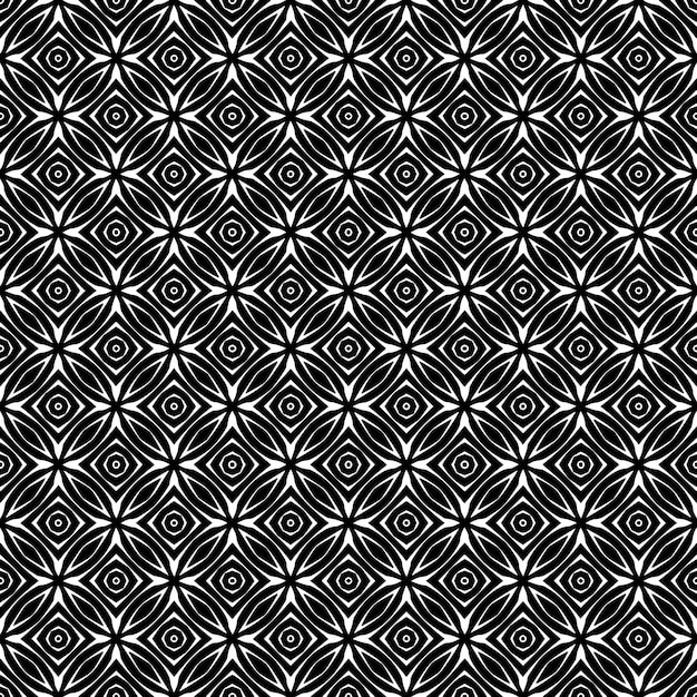 Black and white seamless abstract pattern Background and backdrop Grayscale ornamental design