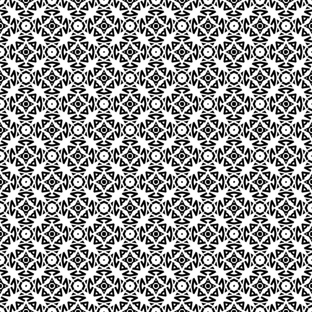 Black and white seamless abstract pattern. Background and backdrop. Grayscale ornamental design.