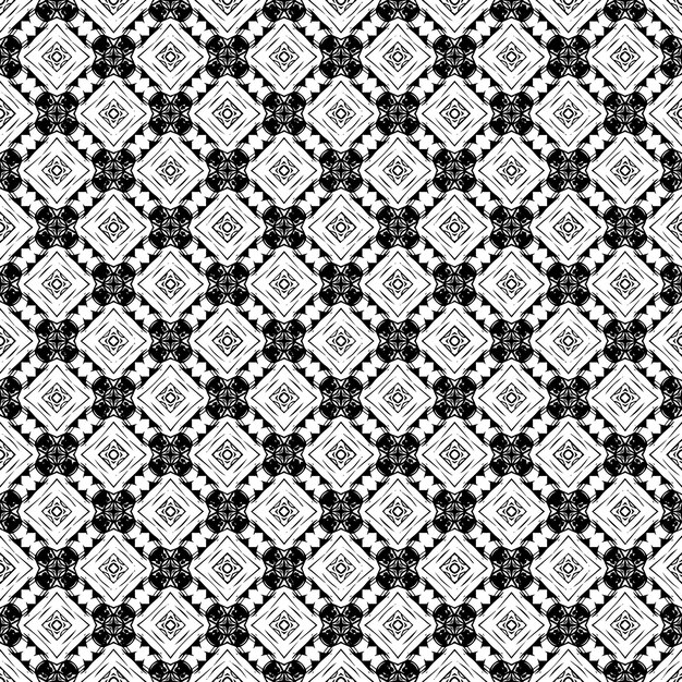 Black and white seamless abstract pattern. Background and backdrop. Grayscale ornamental design.