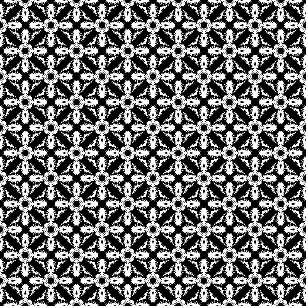 Black and white seamless abstract pattern. Background and backdrop. Grayscale ornamental design.