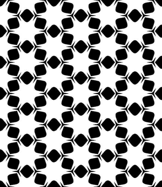 Black and white seamless abstract pattern Background and backdrop Grayscale ornamental design