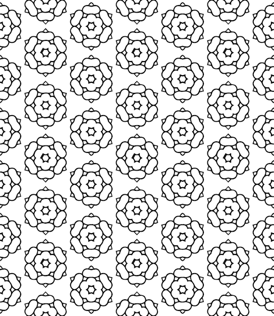 Black and white seamless abstract pattern Background and backdrop Grayscale ornamental design