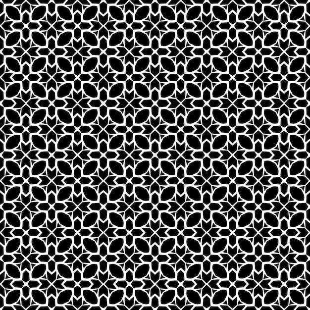 Black and white seamless abstract pattern Background and backdrop Grayscale ornamental design